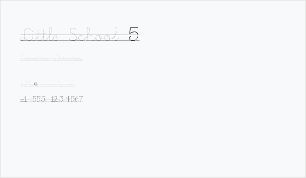 Little School 5 Business Card