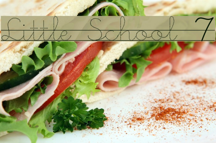 Little School 7 Font examples