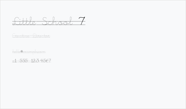 Little School 7 Business Card