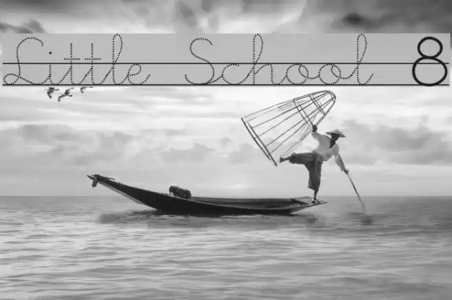 Little School 8 Font examples