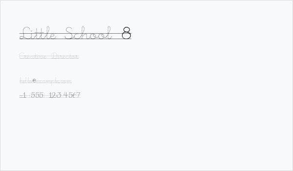 Little School 8 Business Card