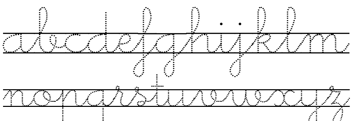 Little School 9 Font LOWERCASE