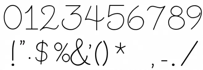 Little School Font OTHER CHARS