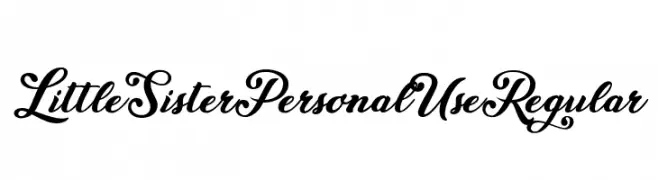 Little Sister Personal Use Regular  免费字体下载