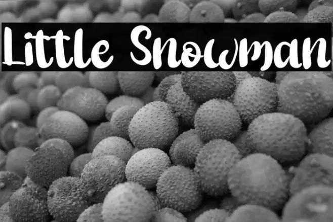 Little Snowman Font examples