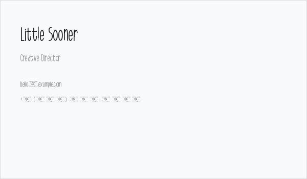 Little Sooner Business Card