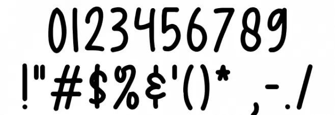 Little Story Font OTHER CHARS