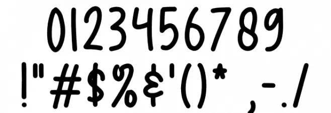 Little Story Font OTHER CHARS