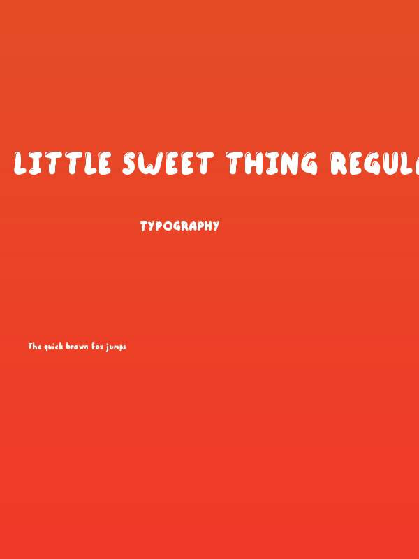Little Sweet Thing Regular Poster
