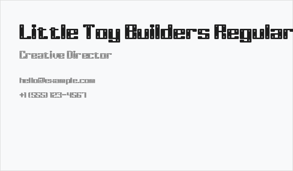 Little Toy Builders Regular Business Card