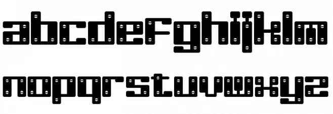 Little Toy Builders Regular Font LOWERCASE