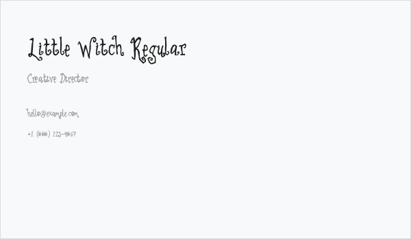 Little Witch Regular Business Card