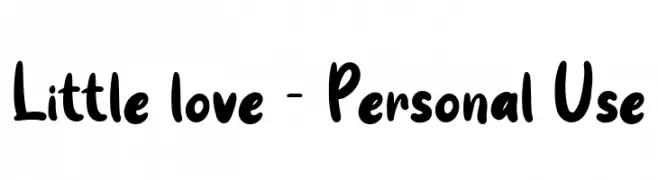 Little love - Personal Use  Descarca Fonturi Gratis