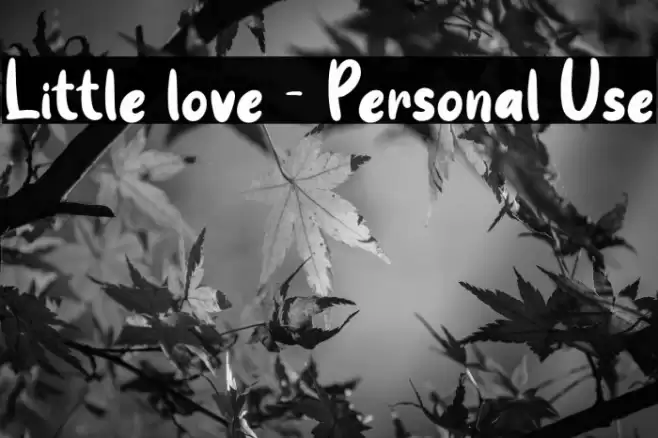 Little love - Personal Use Font examples