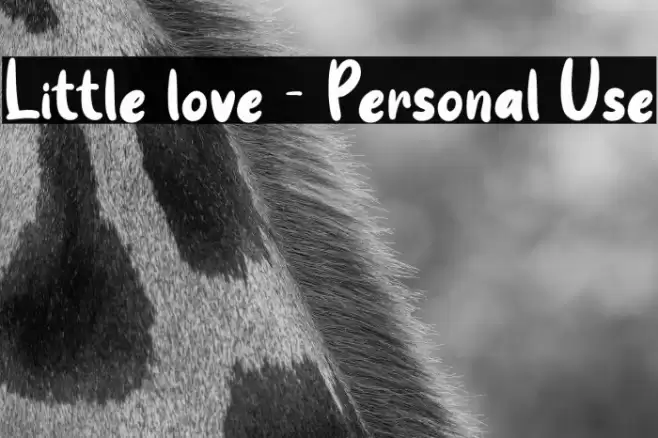 Little love - Personal Use Font examples