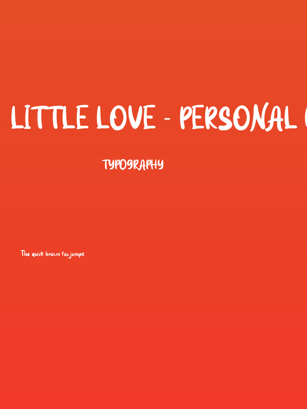 Little love - Personal Use Poster