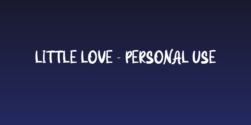 Little love - Personal Use Social Header