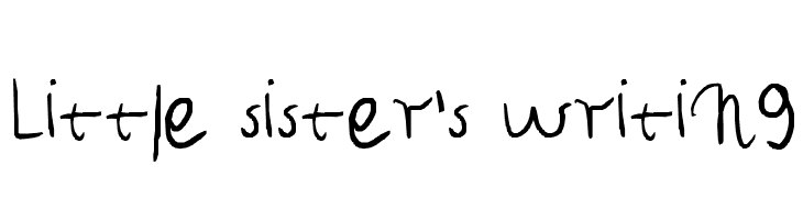 Little sister's writing  Fuentes Gratis Descargar