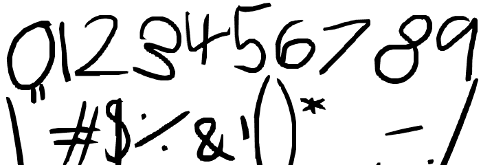 Little sister's writing Font OTHER CHARS