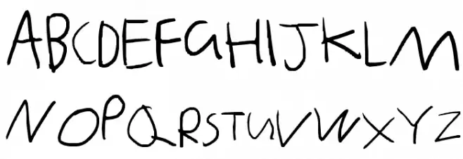 Little sister's writing Шрифта ВЕРХНИЙ