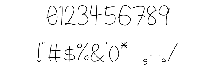 Little sparrow regular Font OTHER CHARS