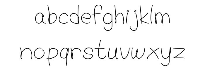Little sparrow regular Font LOWERCASE