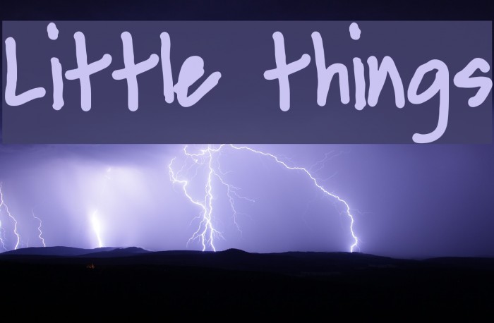 Little things Font examples