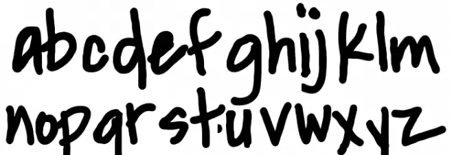 Little things फ़ॉन्ट लोअरकेस