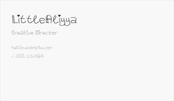 LittleAliyya Business Card