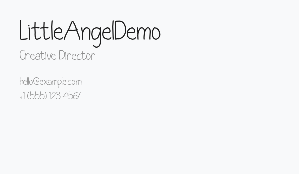LittleAngelDemo Business Card