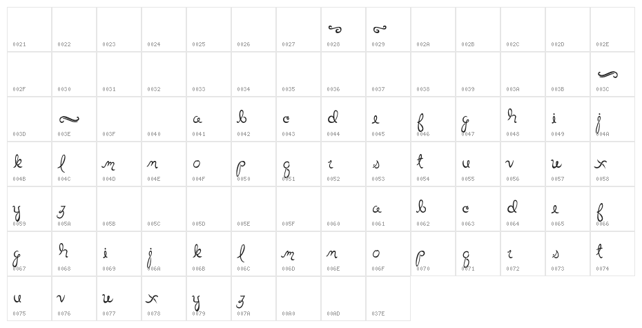 LittleBlissBold Character Map