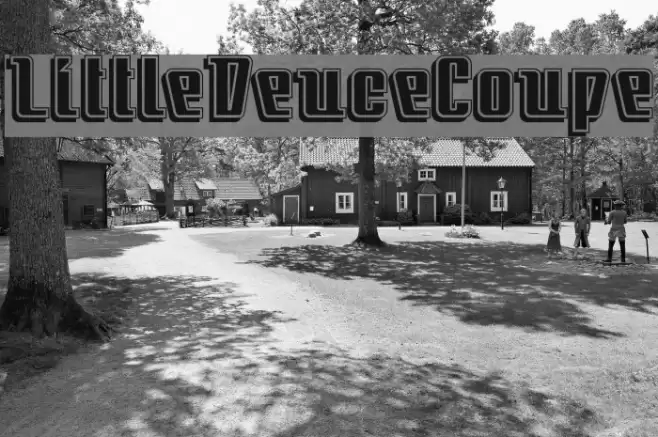 LittleDeuceCoupe Font examples