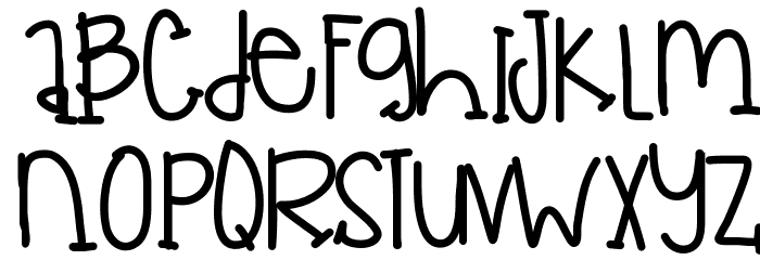 LittleFlyingSpiders Schriftart Kleinbuchstaben