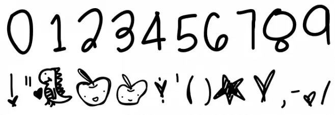 LittleGreenApples Font OTHER CHARS