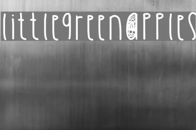 LittleGreenApples Font examples