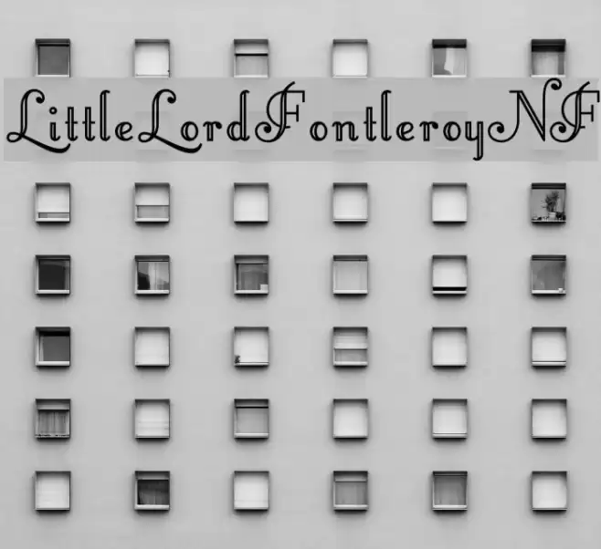 LittleLordFontleroyNF Font examples