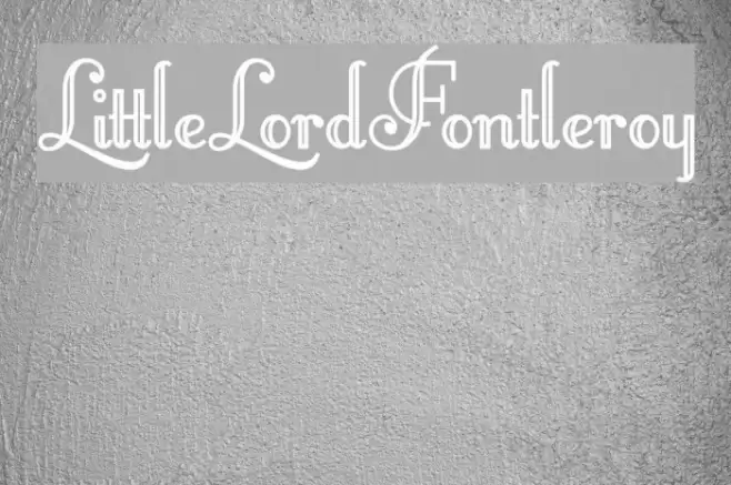 LittleLordFontleroy Font examples
