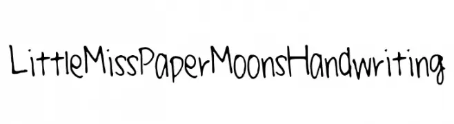 LittleMissPaperMoonsHandwriting  नि: शुल्क फ़ॉन्ट्स डाउनलोड