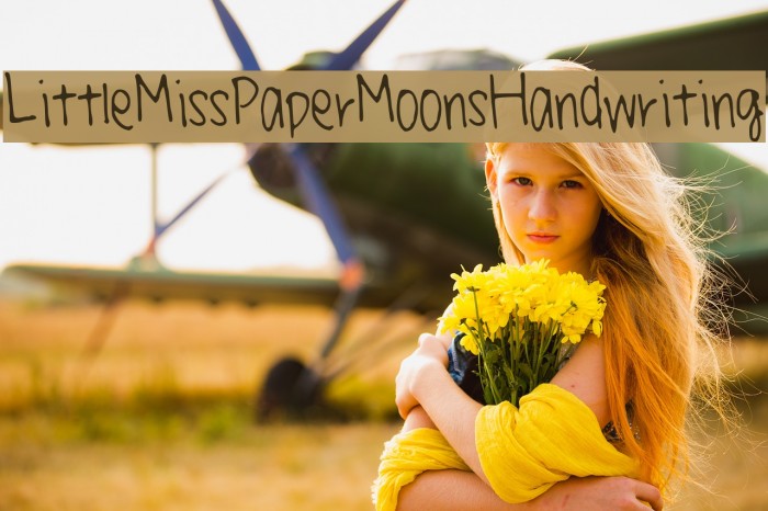 LittleMissPaperMoonsHandwriting Font examples
