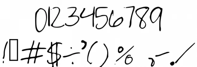 LittleMoreDarling Font OTHER CHARS