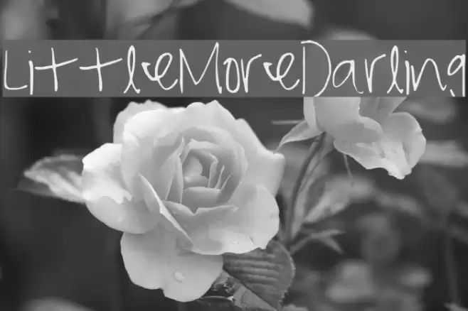 LittleMoreDarling Font examples