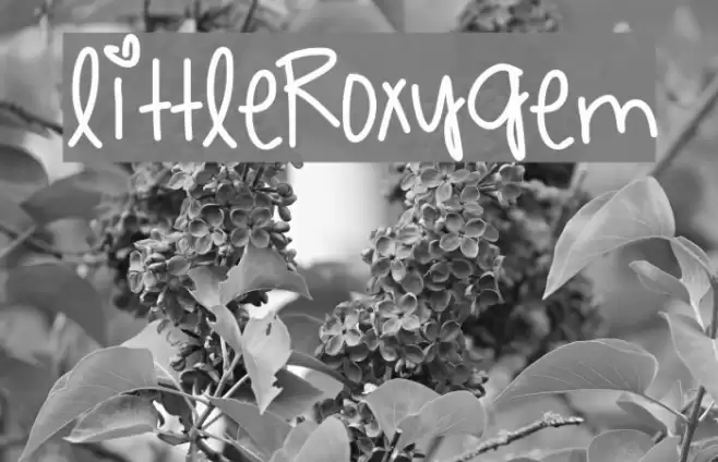 LittleRoxyGem Font examples