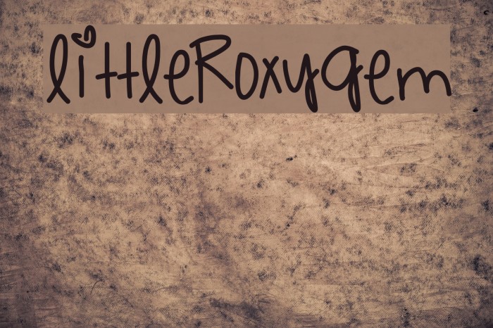 LittleRoxyGem Font examples
