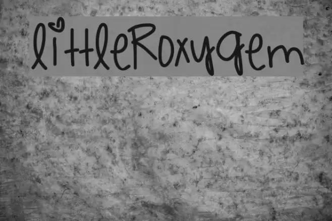 LittleRoxyGem Font examples