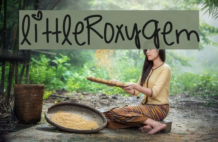 LittleRoxyGem Font examples