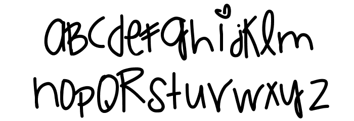LittleRoxyGem Font LOWERCASE