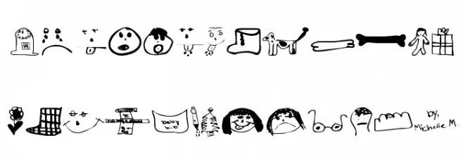 LittleSisterDingbats Шрифта ВЕРХНИЙ
