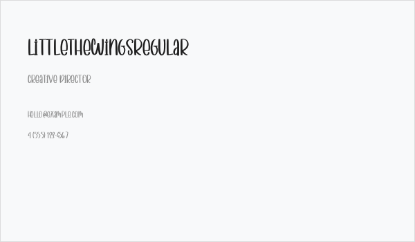 LittleTheWingsRegular Business Card