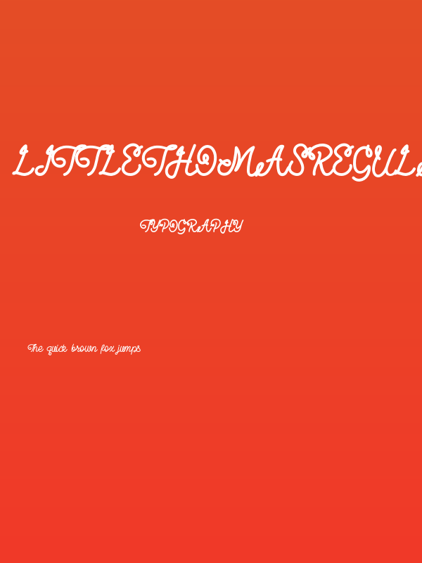 LittleThomasRegular Poster