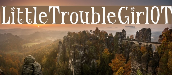 LittleTroubleGirlOT Font examples